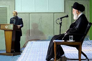 رهبر معظم انقلاب و لاریجانی