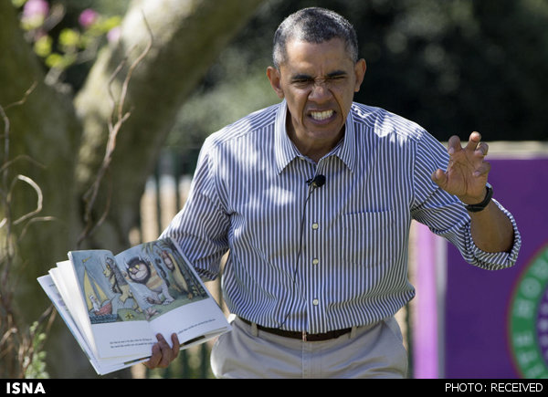 قصه‌خوانی اوباما برای بچه‌ها (+عکس)