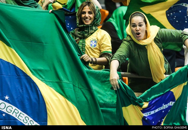 دیدار تیم‌های ملی والیبال ایران و برزیل (عکس)