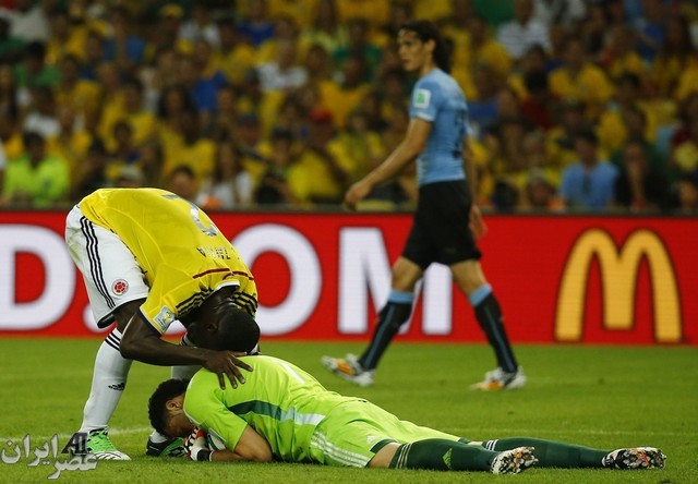 مسابقه کلمبیا و اوروگوئه (عکس)