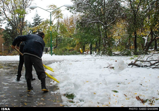 بارش برف در آذربایجان شرقی (عکس)