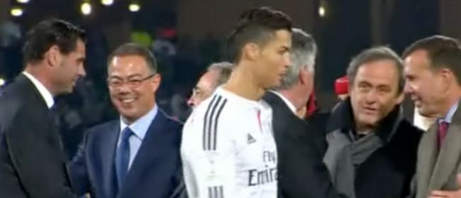 بي اعتنايي رونالدو به پلاتيني (عکس)