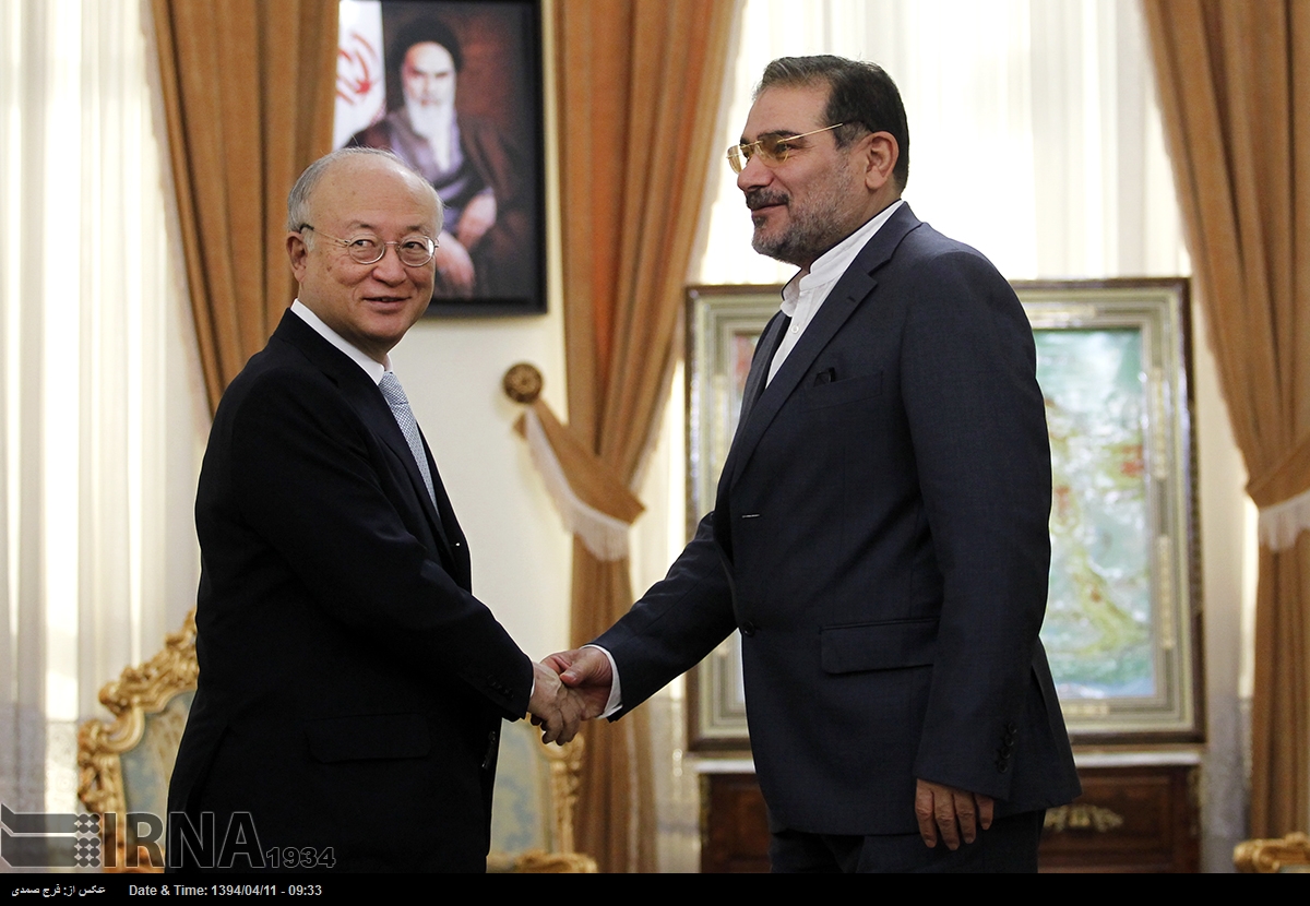 دیدار آمانو با شمخانی (عکس)