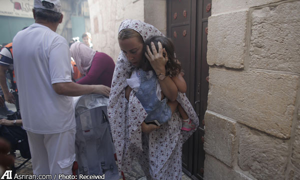 تنش بین مسلمانان و یهودیان در مسجد الاقصی (+عکس)