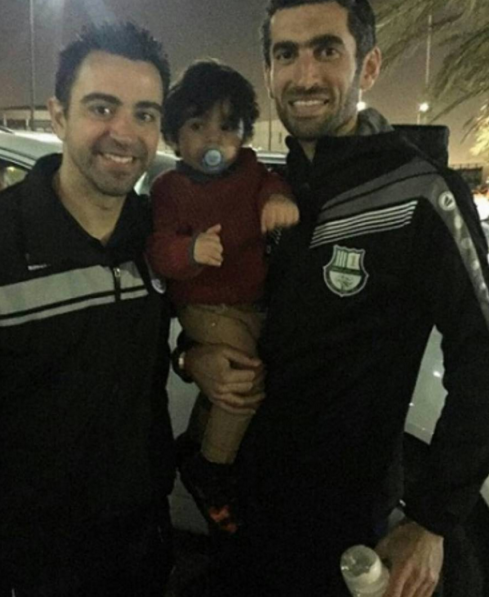 مجتبی جباری و ژاوی در یک قاب(عکس)