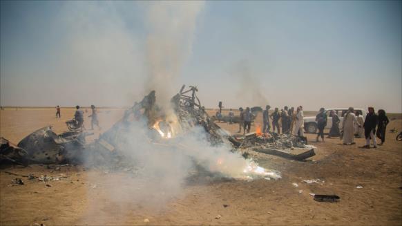 سرنگونی بالگرد ارتش روسیه در حمله موشکی در سوریه