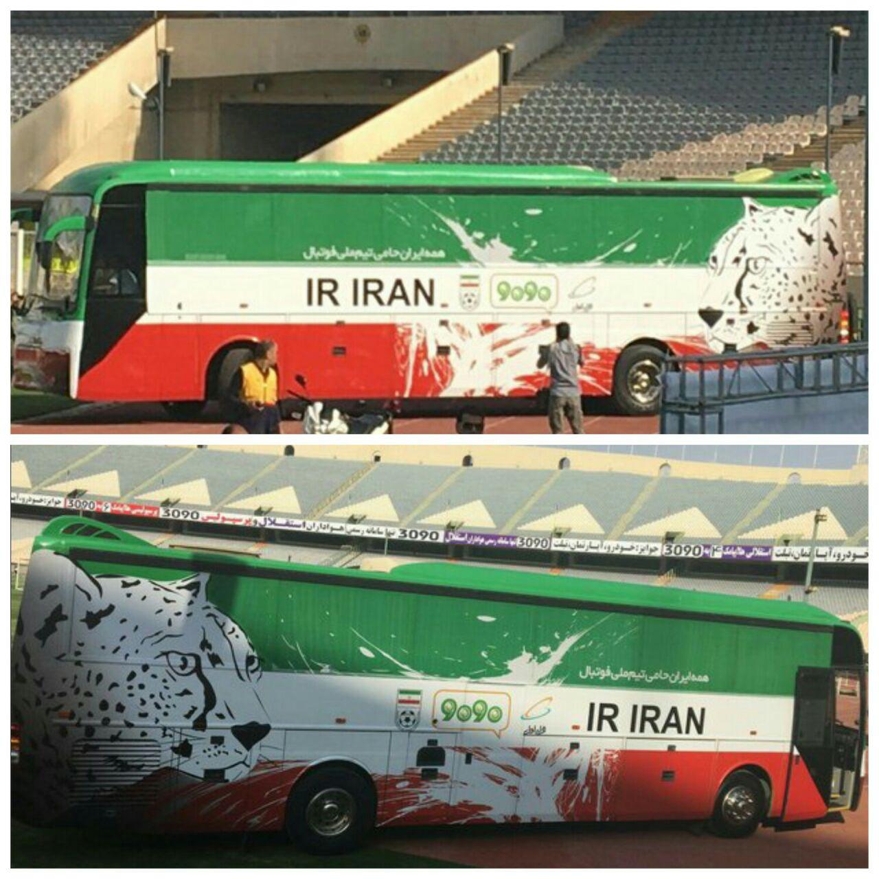 رونمایی از اتوبوس جدید تیم ملی فوتبال (+عکس)