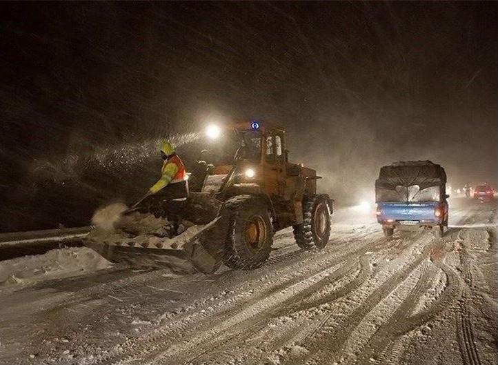 بارش برف در محور «کرج – چالوس»