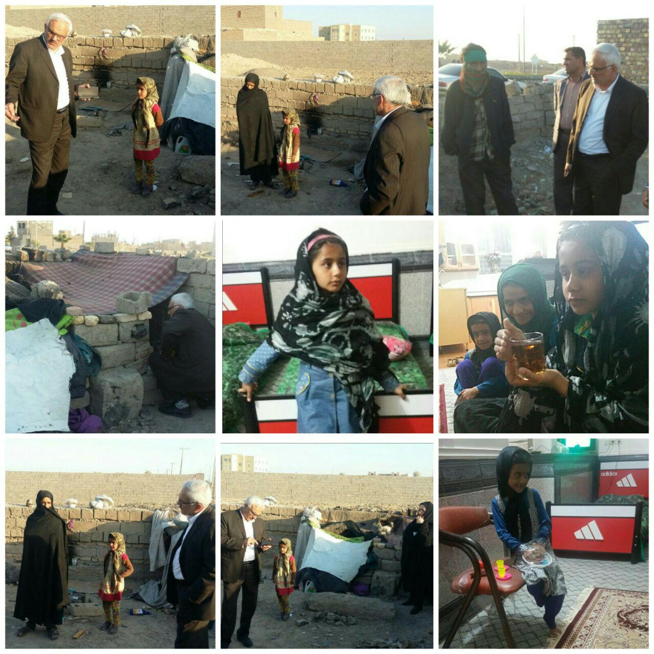 کمک فرمانداری به خانواده ای که در چاله زندگی می کنند (+عکس)