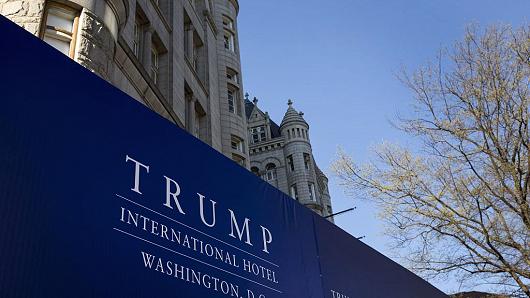 اقامت دیپلمات ها و تاجران خارجی در هتل لوکس ترامپ در واشنگتن