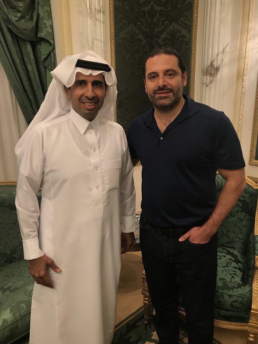 سعد الحریری در کنار سفیر جدید عربستان در لبنان (+عکس)