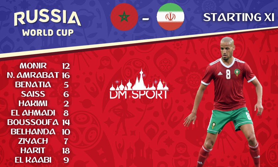 اعلام ترکیب تیم ملی مراکش برای دیدار با ایران اعلام ترکیب تیم ملی مراکش برای دیدار با ایران