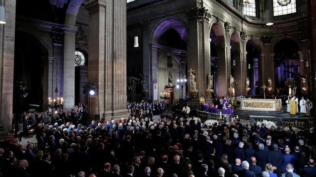 حضور سفیر ایران در مراسم خاکسپاری ژاک شیراک