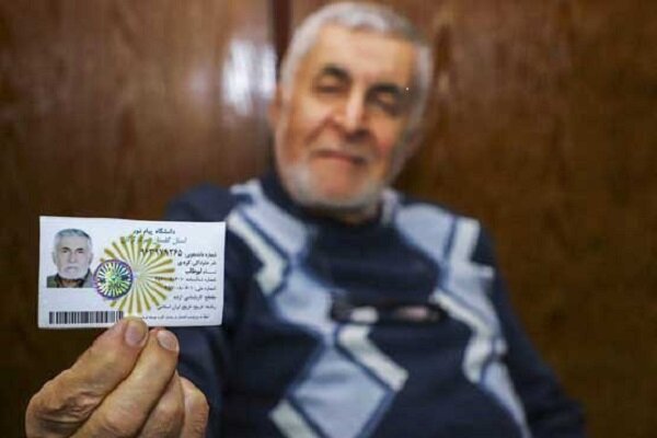 تحصیل مسن‌ترین دانشجو در گرگان