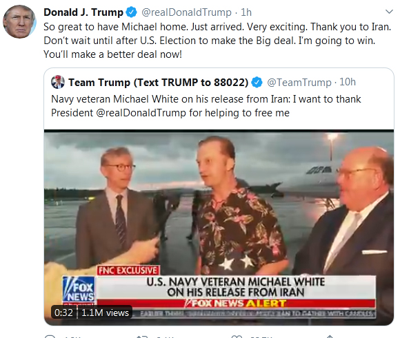 ترامپ: من در انتخابات برنده خواهم شد؛ ایران صبر نکند از همین حالا  با من مذاکره کند