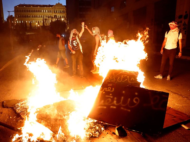 تظاهرات در لبنان (+عکس)/ معترضان: پول غذا نداریم کرونا تظاهرات