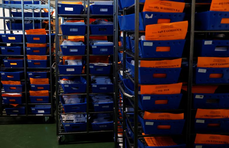 سبدها و جعبه های شمار آرا انتخابات 2020 در آمریکا