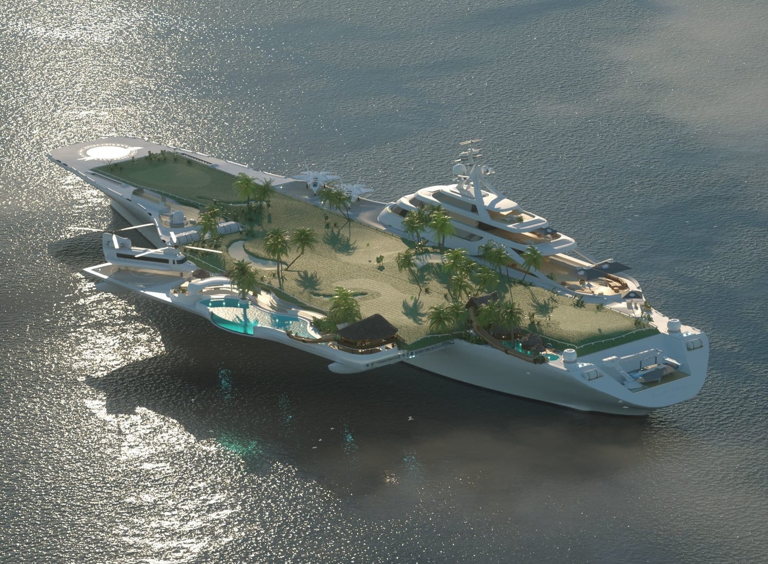 تبدیل یک ناو هواپیمابر به کشتی تفریحی برای نخستین بار در جهان