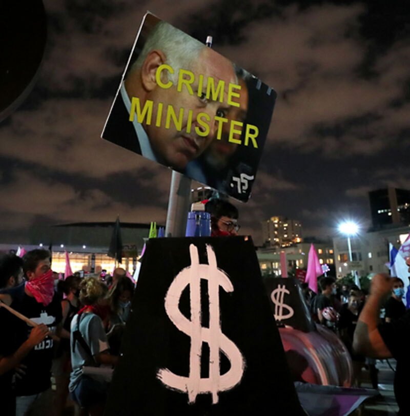 پنجمین هفته تظاهرات بزرگ علیه نتانیاهو در اسراییل (+عکس) پنجمین هفته تظاهرات بزرگ علیه نتانیاهو در اسراییل (+عکس)