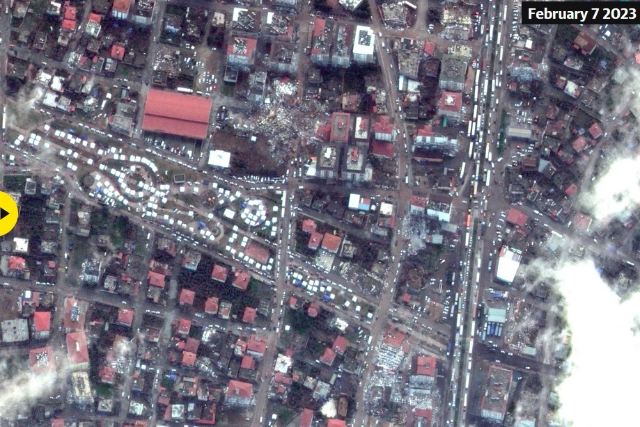 قبل و بعد از زلزله ترکیه و سوریه (عکس)