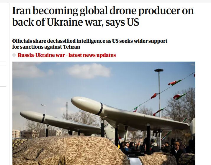 گزارش اطلاعاتی آمریکا: ایران رهبر جهانی در تولید پهپادهای ارزان و موثر است گزارش اطلاعاتی آمریکا: ایران رهبر جهانی در تولید پهپادهای ارزان و موثر است