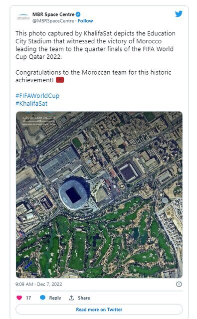 جام‌جهانی ۲۰۲۲ قطر از منظر فضا