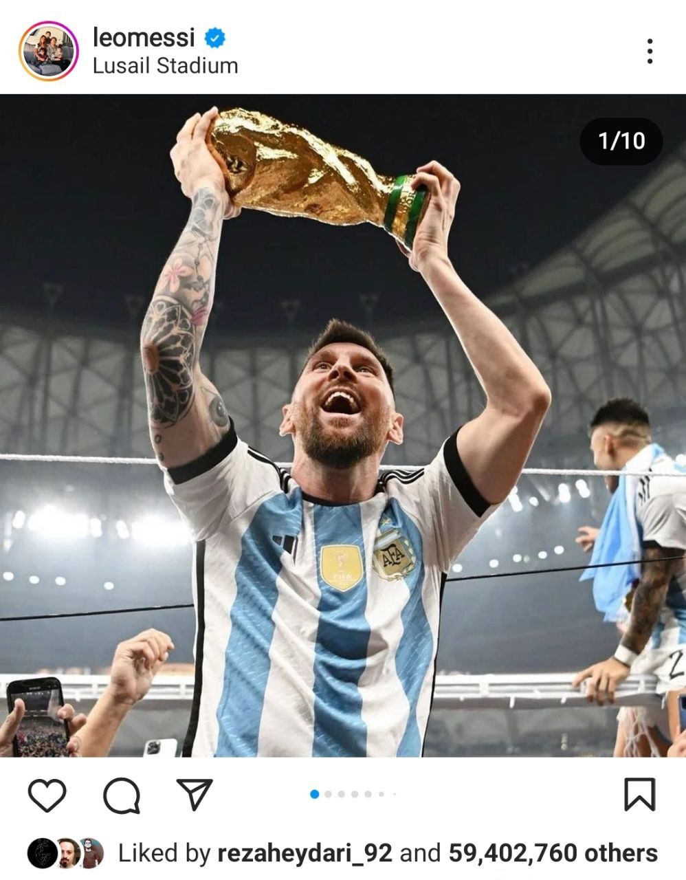 رکورد شکنی مسی مسی رکورد تخم مرغ معروف اینستاگرام را شکست! (عکس)