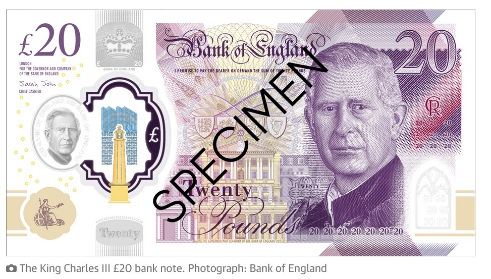 اسکناس جدید انگلیس با تصویر