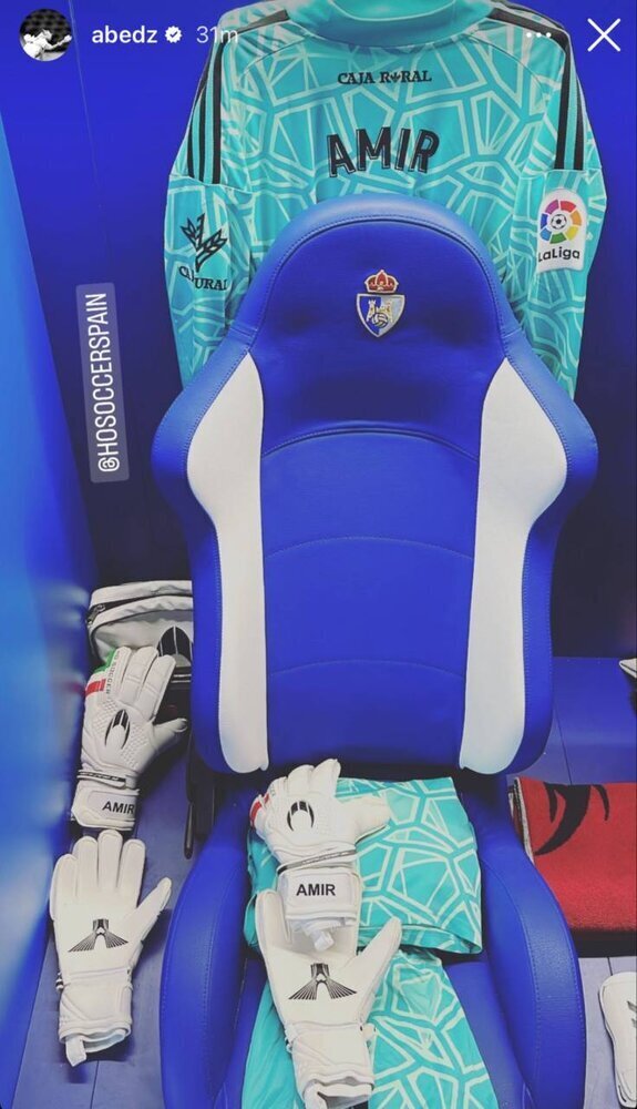 روی دستکش امیر عابدزاده چه تصویری رسم شده است؟ (عکس) روی دستکش امیر عابدزاده چه تصویری رسم شده است؟ (عکس)