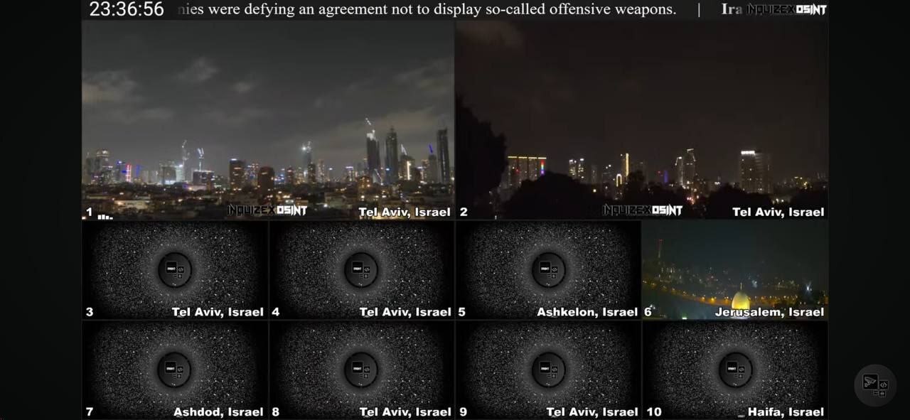 شلیک موشک های جدید به سمت اسرائیل / حمله اسرائیل به صداوسیما / حمله به پادگان غرب تهران / انفجارهای شدید در شرق تهران/ شهادت یک پزشک زن و فرزندش در حملات اسراییل/ حمله تل آویو به کرمانشاه ، شیراز، ایلام / ۸ کشته در حملات دیشب ایران به تل آویو و دیگر شهرها شلیک موشک های جدید به سمت اسرائیل / حمله اسرائیل به صداوسیما / حمله به پادگان غرب تهران / انفجارهای شدید در شرق تهران/ شهادت یک پزشک زن و فرزندش در حملات اسراییل/ حمله تل آویو به کرمانشاه ، شیراز، ایلام / ۸ کشته در حملات دیشب ایران به تل آویو و دیگر شهرها